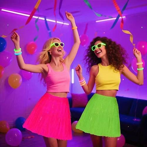 Neon Ye�il Hawaii Parti Ete�i 40 cm