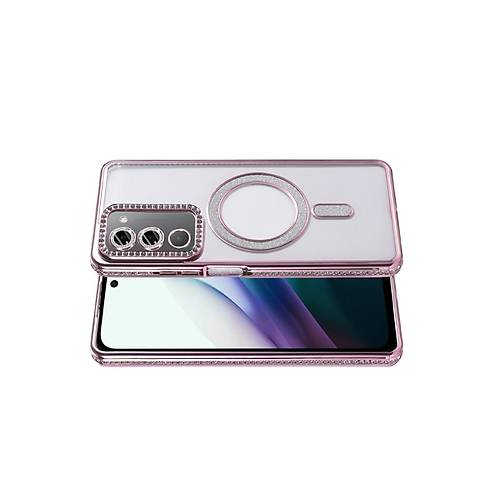 Redmi 15 4G Joke Simli Magneticsafe K�l�f - Pembe