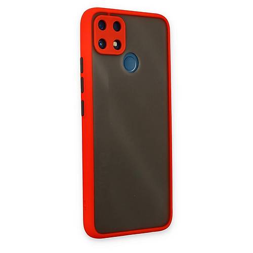 Realme C25 K�l�f Montreal Silikon Kapak - K�rm�z�