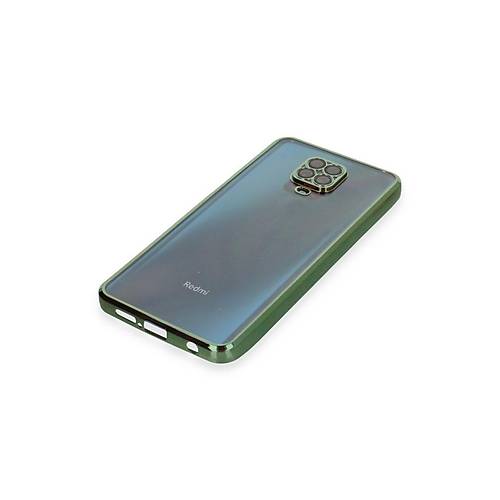 Redmi Note 9 Pro K�l�f Razer Lensli Silikon - Ye�il