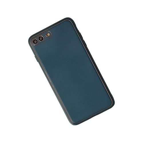 iPhone 7 Plus K�l�f Coco Deri Silikon Kapak - Mavi