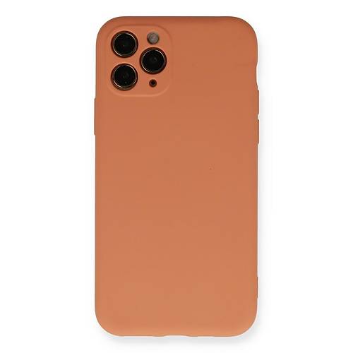 iPhone 11 Pro K�l�f Nano i�i Kadife Silikon - Mat Turuncu