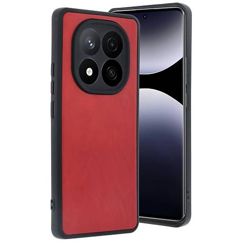 Redmi Note 14 Pro 4G K�l�f Aras Deri Kapak - K�rm�z�