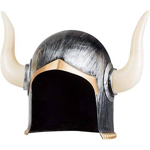 Mega Boynuzlu Viking Ivar Kask� Eskitilmi� Desen G�m�� Renk