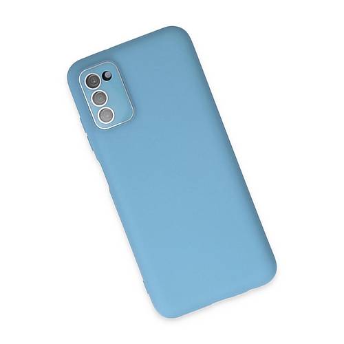 Galaxy A03S K�l�f Lansman Glass Kapak - Mavi