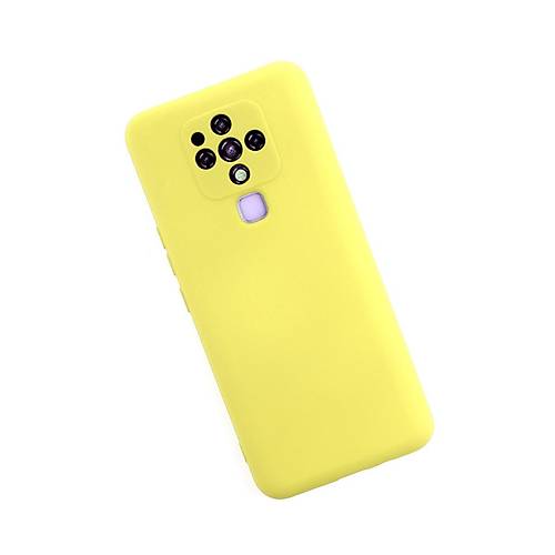 Camon 16 K�l�f Nano i�i Kadife Silikon - Sar�