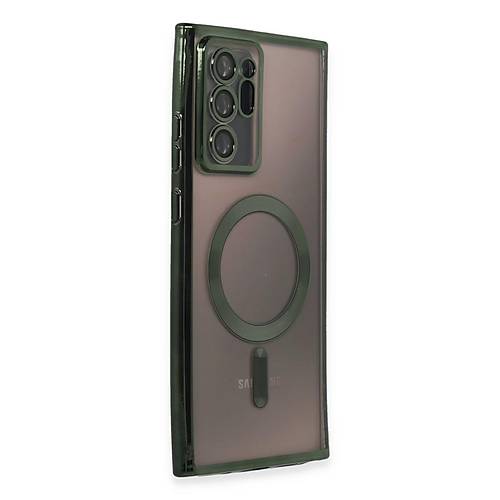 Galaxy Note 20 Ultra K�l�f Kross Magneticsafe Kapak - Koyu Ye�il