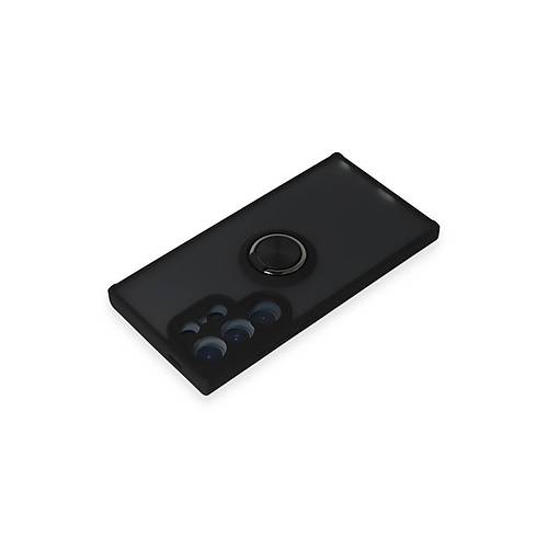 Galaxy S24 Ultra K�l�f Montreal Y�z�kl� Silikon Kapak - Siyah
