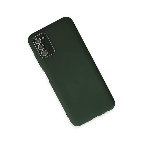 Galaxy A03S K�l�f Lansman Glass Kapak - Koyu Ye�il