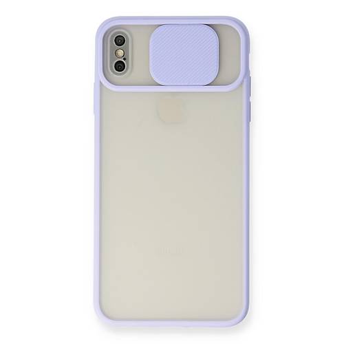 iPhone X K�l�f Palm Buzlu Kamera S�rg�l� Silikon - Lila