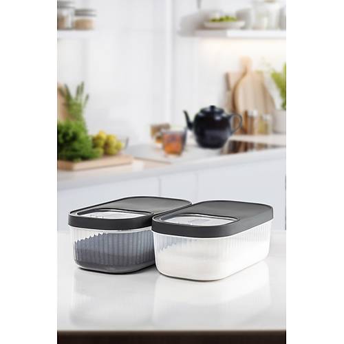 2'Li 5 LT Multibox Kayar Kapakl� Saklama Kab� & Erzak Kab� & Toz Ve Tablet Deterjan Kutusu