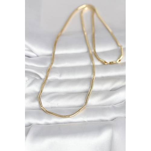 CM 14K Gold Renk Y�lan Zincir Model 60 cm Kad�n Kolye