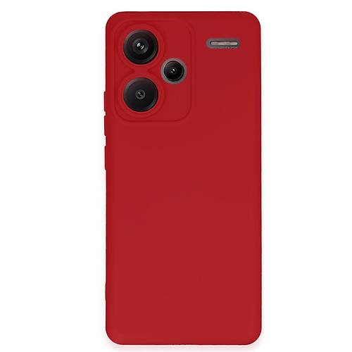 Redmi Note 13 Pro Plus K�l�f Nano i�i Kadife Silikon - K�rm�z�
