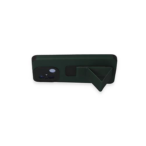Redmi 12C K�l�f Mega Standl� Silikon - Ye�il
