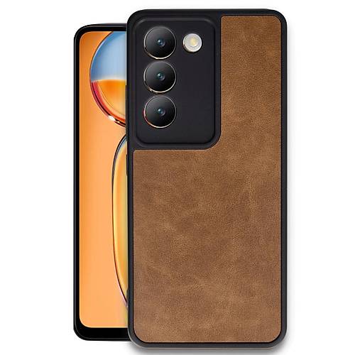 V30 Lite 4G K�l�f Aras Deri Kapak - Taba