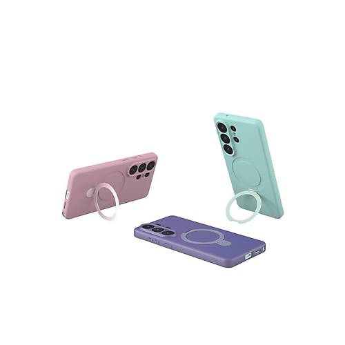 Galaxy S26 Plus Regal Magsafe Standl� Kapak - A��k Pembe