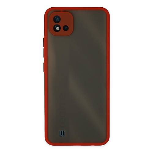Realme C11 2021 K�l�f Montreal Silikon Kapak - K�rm�z�