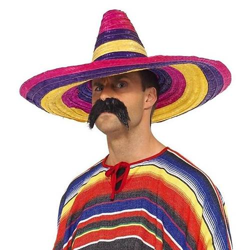 Sombrero Meksika �apkas� Renkli �rme Has�r Yeti�kin Boy