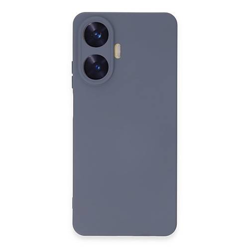 Realme C55 K�l�f Nano i�i Kadife Silikon - Gri