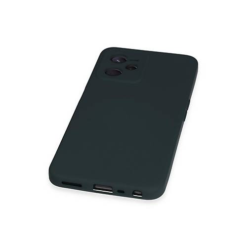 Realme C35 K�l�f Nano i�i Kadife Silikon - Koyu Ye�il