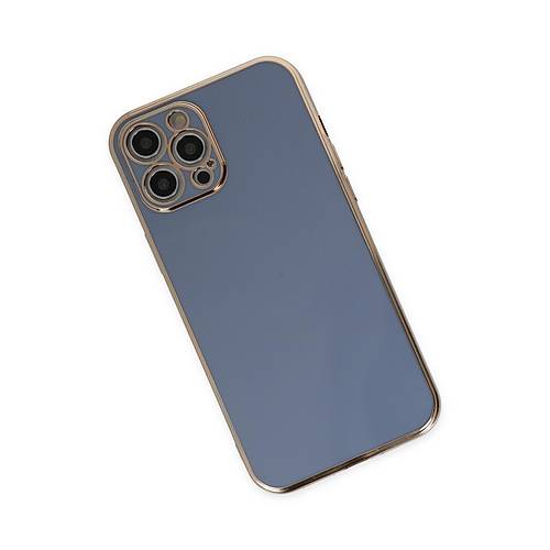 iPhone 12 Pro K�l�f Volet Silikon - Mavi