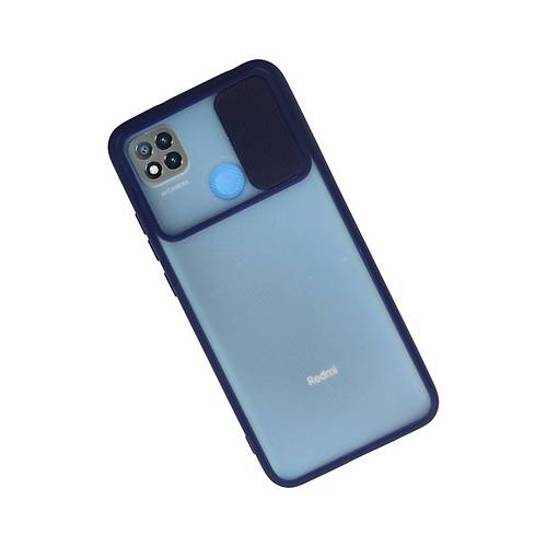 Redmi 9C K�l�f Palm Buzlu Kamera S�rg�l� Silikon - Lacivert
