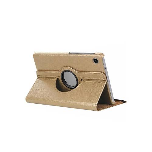 Galaxy Tab A11 360 Tablet Deri K�l�f - Gold