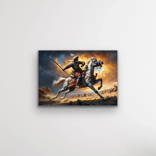 Atl� Osmanl� Askeri Kanvas Tablo 70x100cm