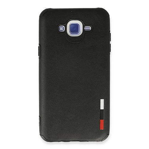 Galaxy J7 K�l�f Loop Deri Silikon - Siyah