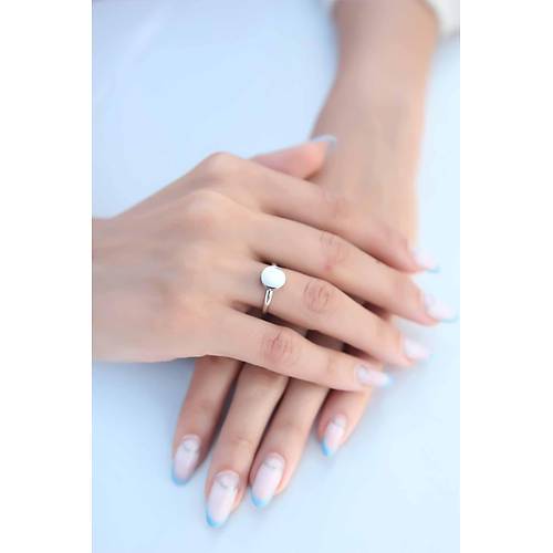 Yuvarlak Plaka G�m�� Renk Kad�n Y�z�k