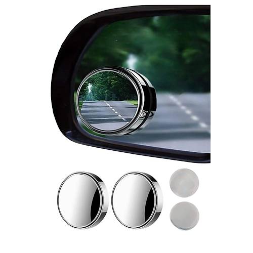 Yuvarlak D�nerli Oto Motosiklet K�r Nokta Aynas� 2'li Krom BH-1003