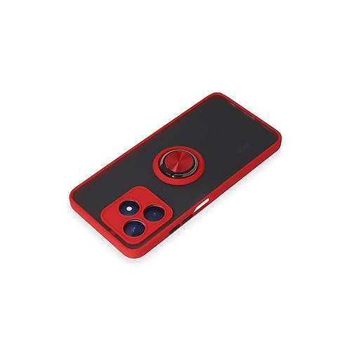 Realme C53 K�l�f Montreal Y�z�kl� Silikon Kapak - K�rm�z�