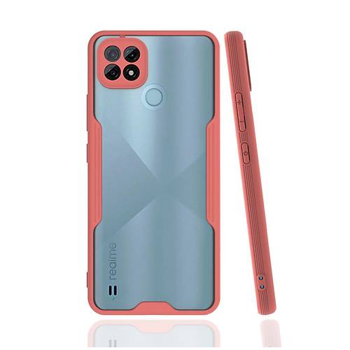 Realme C21 K�l�f Platin Silikon - Pembe