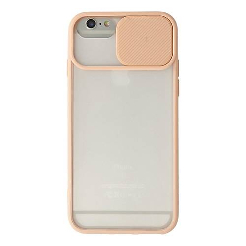 iPhone 6 Plus K�l�f Palm Buzlu Kamera S�rg�l� Silikon - Pembe