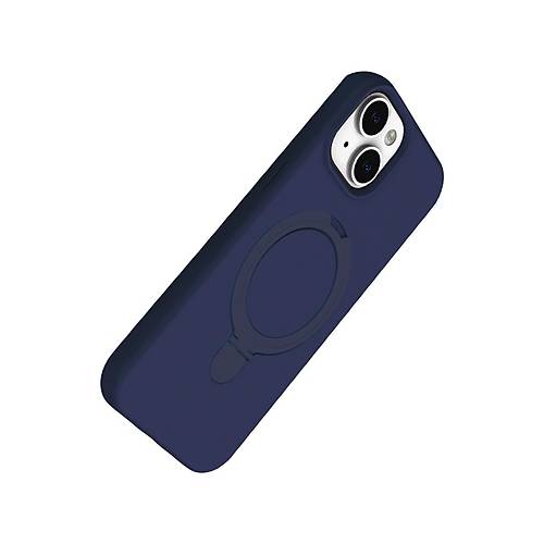 iPhone 15 Regal Magsafe Standl� Kapak - Lacivert