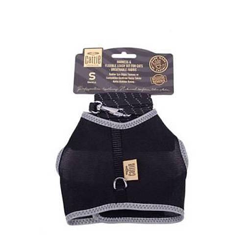 Haval� Dokuma Kedi G���s ve Gezdirme Tasmas� Small Siyah 1x20-30 Cm