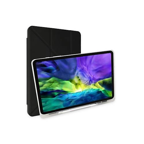 iPad Pro 12.9 (2021) K�l�f Kalemlikli Mars Tablet K�l�f� - Siyah