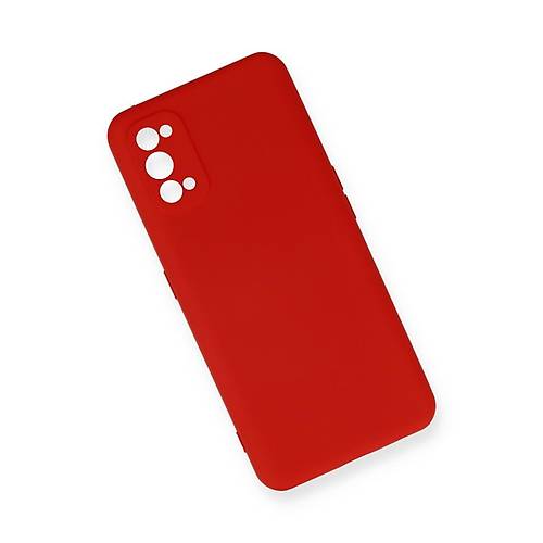 Realme 7 Pro K�l�f Nano i�i Kadife Silikon - K�rm�z�