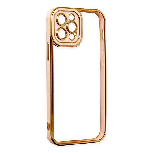iPhone 12 Pro K�l�f Liva Lens Silikon - Rose