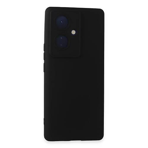 V29 Lite K�l�f Nano i�i Kadife Silikon - Siyah