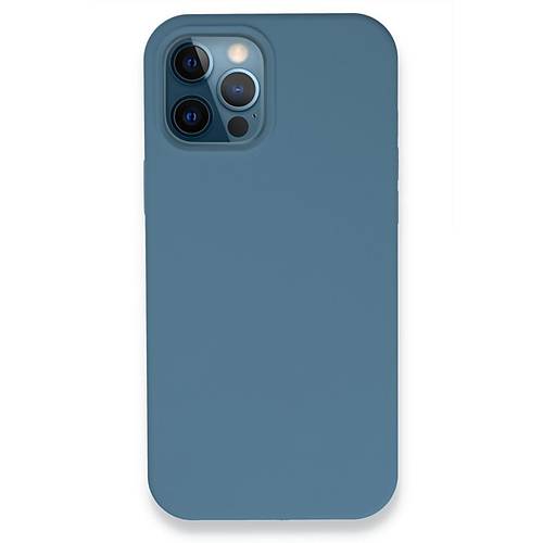 iPhone 12 Pro K�l�f Lansman Legant Silikon - A��k Mavi