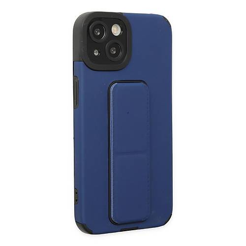 iPhone 14 Plus K�l�f Mega Standl� Silikon - Mavi