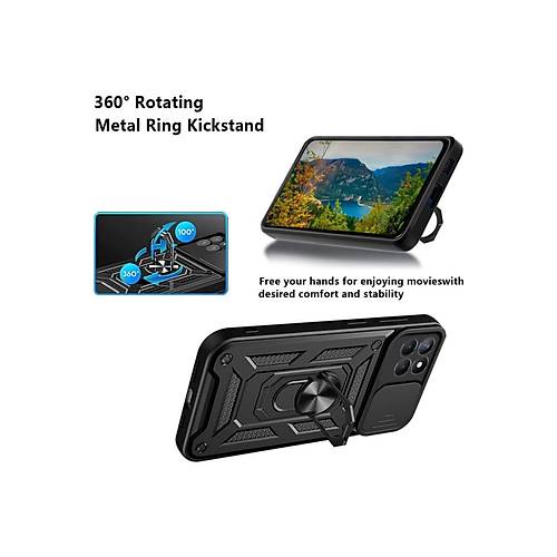 Galaxy M15 K�l�f Pars Lens Y�z�kl� Silikon - Ye�il