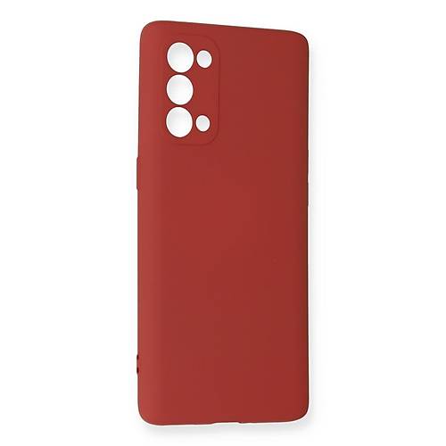 Reno 5 Pro K�l�f Nano i�i Kadife Silikon - Kiremit
