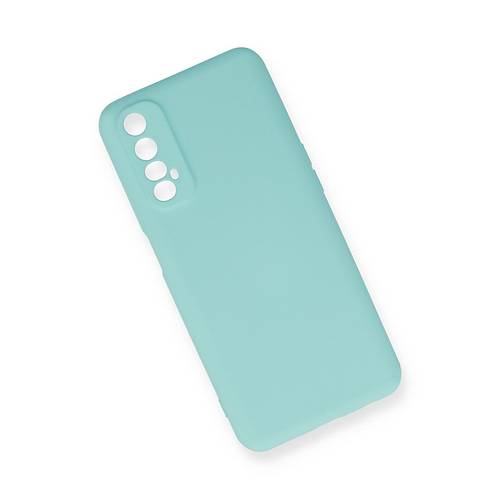 Realme 7 K�l�f Nano i�i Kadife Silikon - Turkuaz