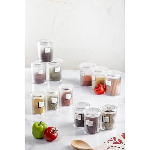 12'li Barok Yuvarlak 2 Boy Kavanoz Seti & Saklama Kab� & Erzak Kab� 6*500 ML,6*250 ML)