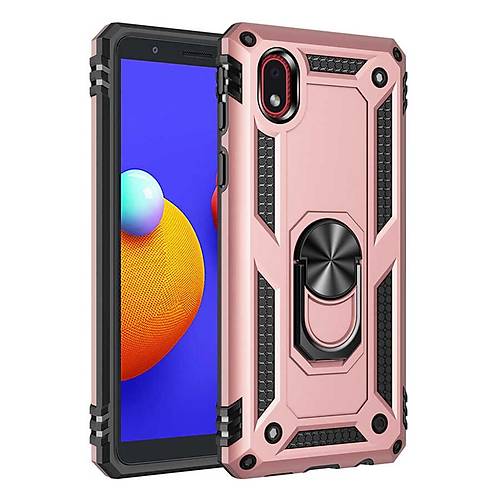 Galaxy A01 Core K�l�f Sofya Y�z�kl� Silikon Kapak - Rose