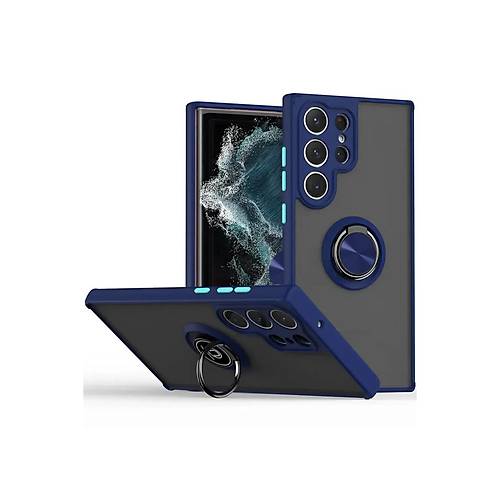 Galaxy S25 Ultra K�l�f Montreal Y�z�kl� Silikon Kapak - Lacivert