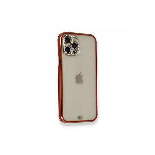 iPhone 12 Pro K�l�f Liva Ta�l� Silikon - K�rm�z�