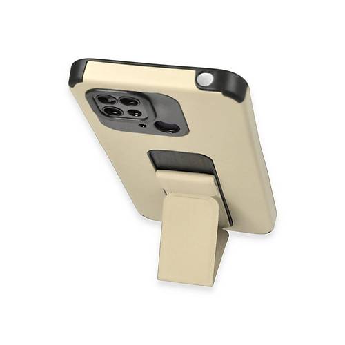 Redmi 10C K�l�f Mega Standl� Silikon - Gold